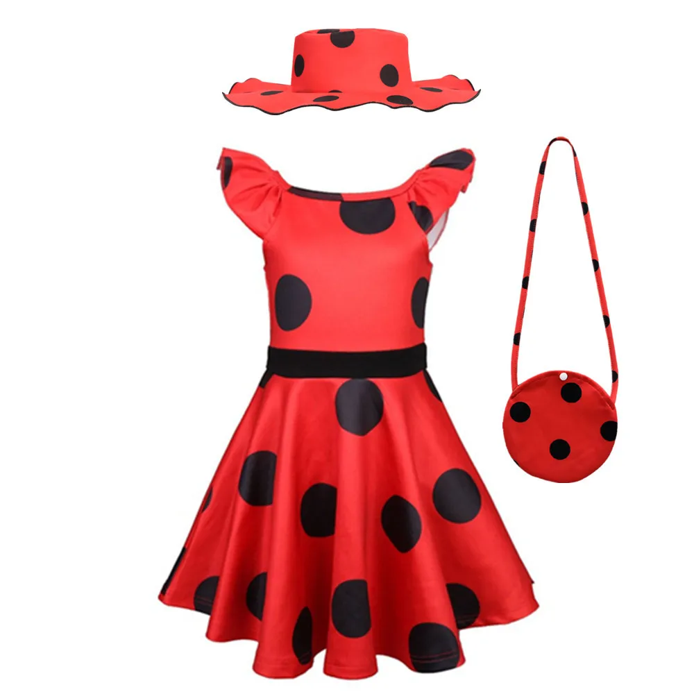 Карнавальный костюм для девочек красный горошек жук хеллоуин рождественское