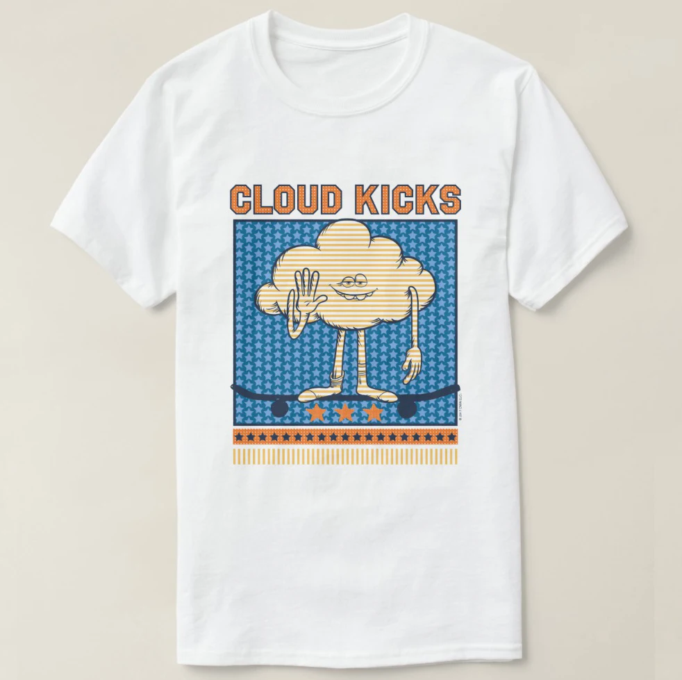 2019 Мужская футболка с принтом хлопковая коротким рукавом троллями облаками