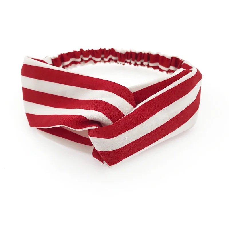 Модный ободок с узлом для волос аксессуары женщин и девушек полосатый головной