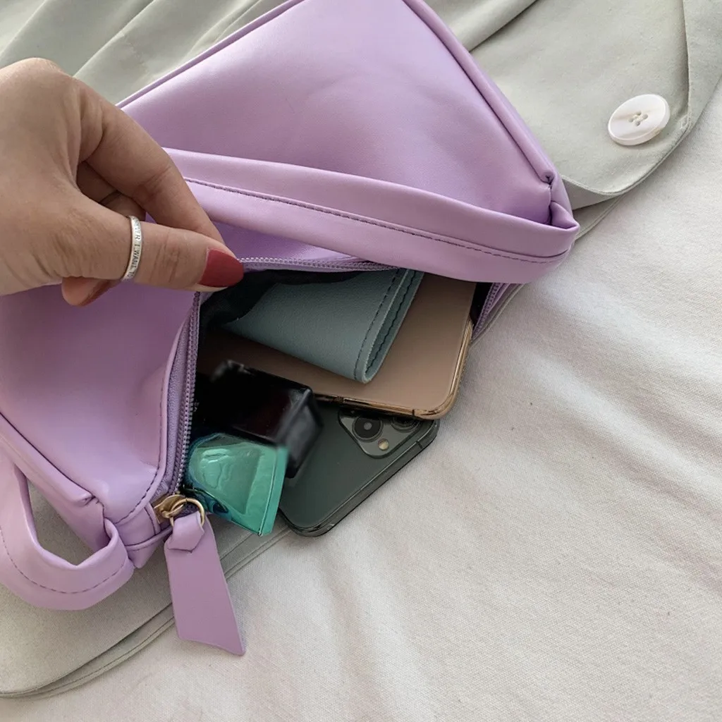 

Bags 2021 Women Design Handbags Fashion Shoulder Bags Small Girls Women Underarm Bag Retro Solid Color Ladies Baguette Handbags