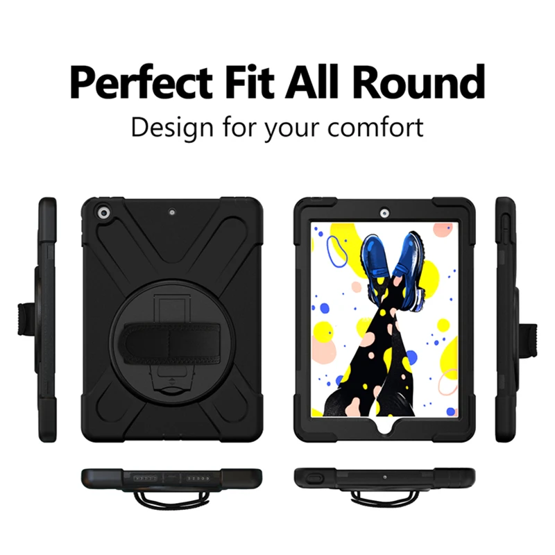 Ruged чехол для apple ipad 9 7 2018 противоударный детский силиконовый 6 с плечевым ремнем и