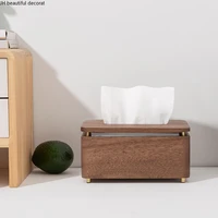 living room tissue box home bedroom coffee table wooden black walnut drawer simple creative light luxury nordic solid wood