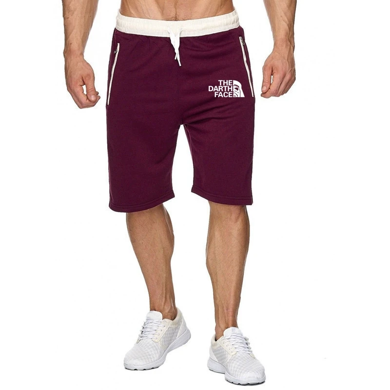 

2021 New Men's Slacks Sports Shorts Summer Autumn Cotton Pure Color Men Casual Running Training Fitness Male Shorts