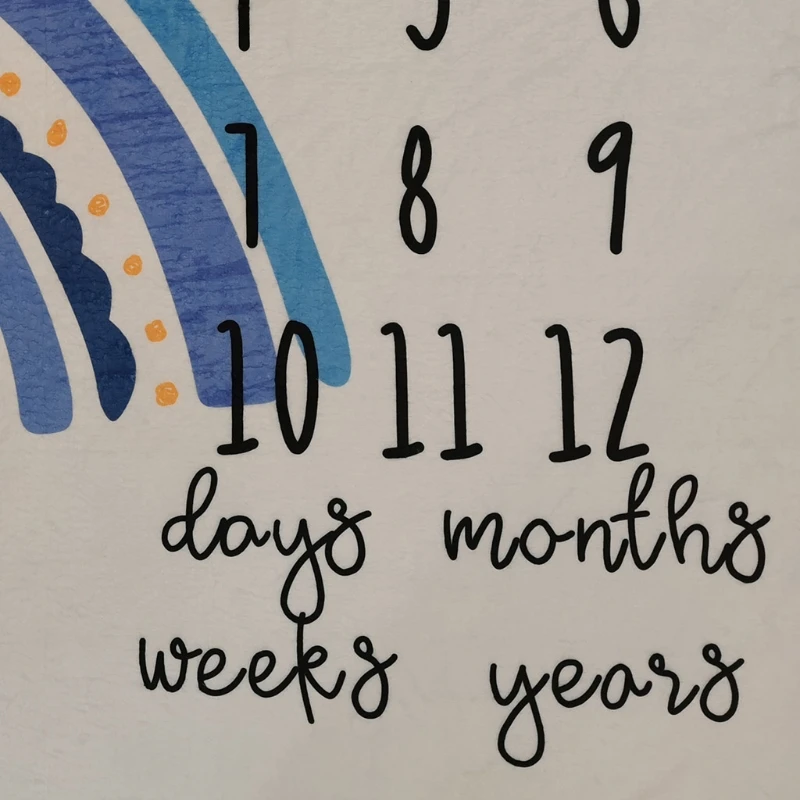 

Baby Monthly Record Growth Milestone Blanket Newborn Photography Props Accessories Creative Background Cloth