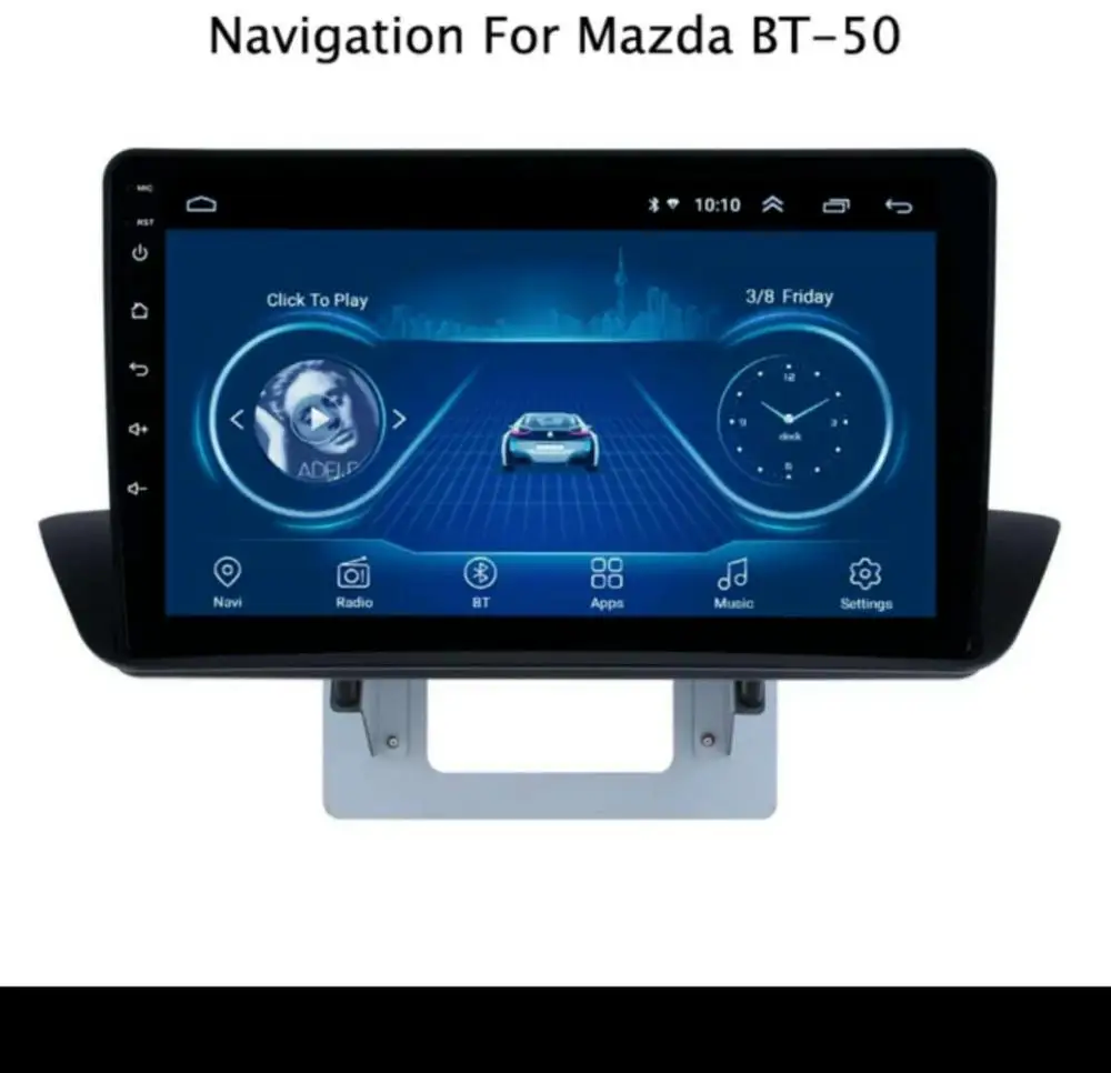 Автомобильный мультимедийный плеер ChoGath 10 дюймов четырехъядерный Android 8 0