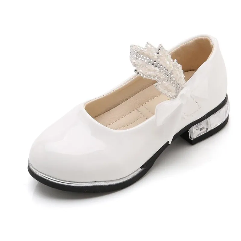 Детская обувь принцессы для девочек школьная розовые черные детские кожаные