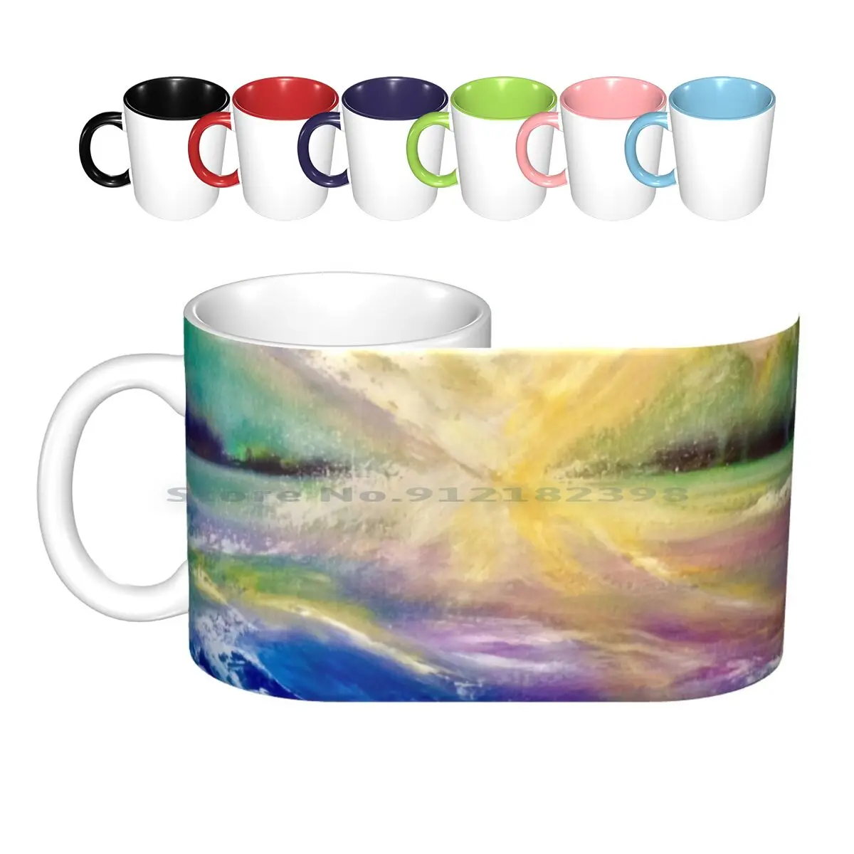 

“blinding Light” Ceramic Mugs Coffee Cups Milk Tea Mug Blinding Light Colours Beautiful Landscapes Beautiful Sea Sunshine