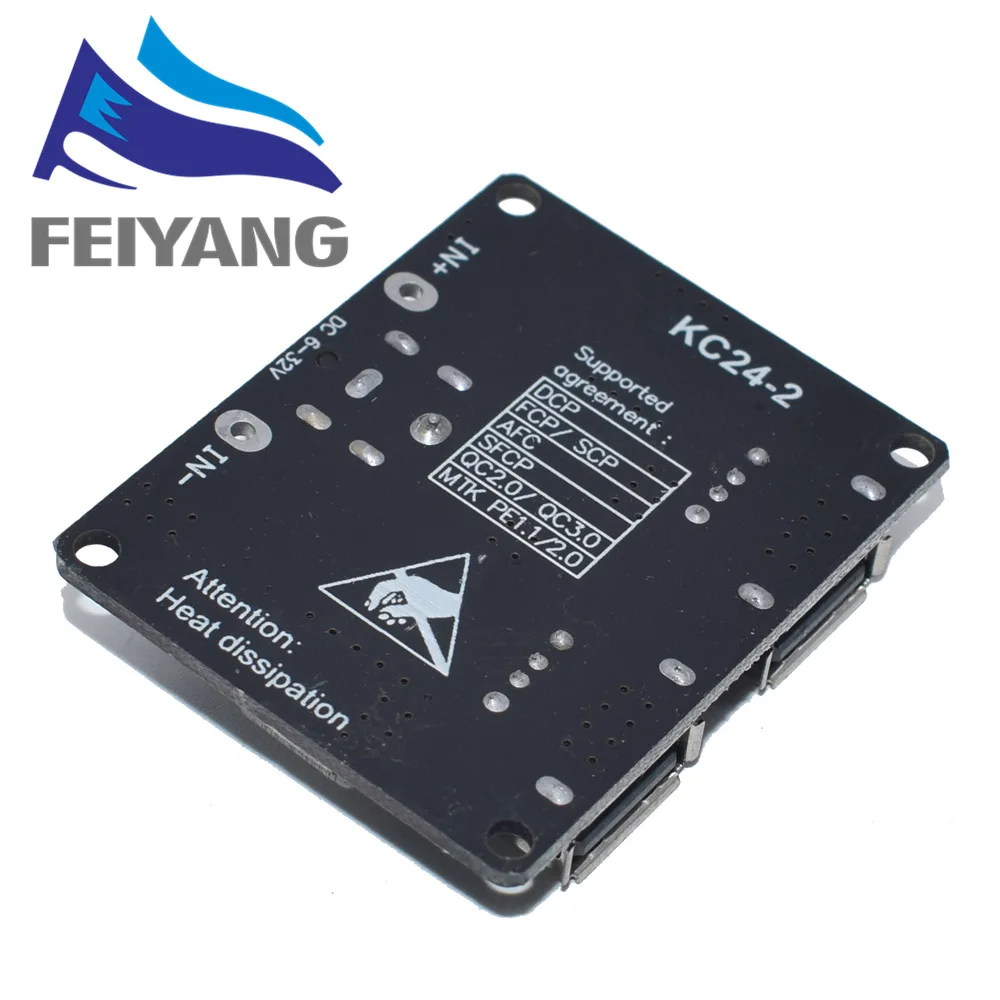 USB QC3.0 QC2.0 USB DC-DC понижающий преобразователь зарядный понижающий модуль 6-32 в 9 в 12 В 24 В для быстрого зарядного устройства печатная плата 5 В