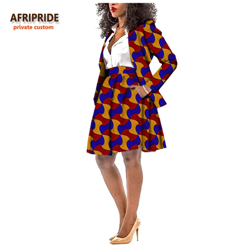 Afripride африканский костюм из 2 частей юбки для женщин 100% хлопок индивидуальный
