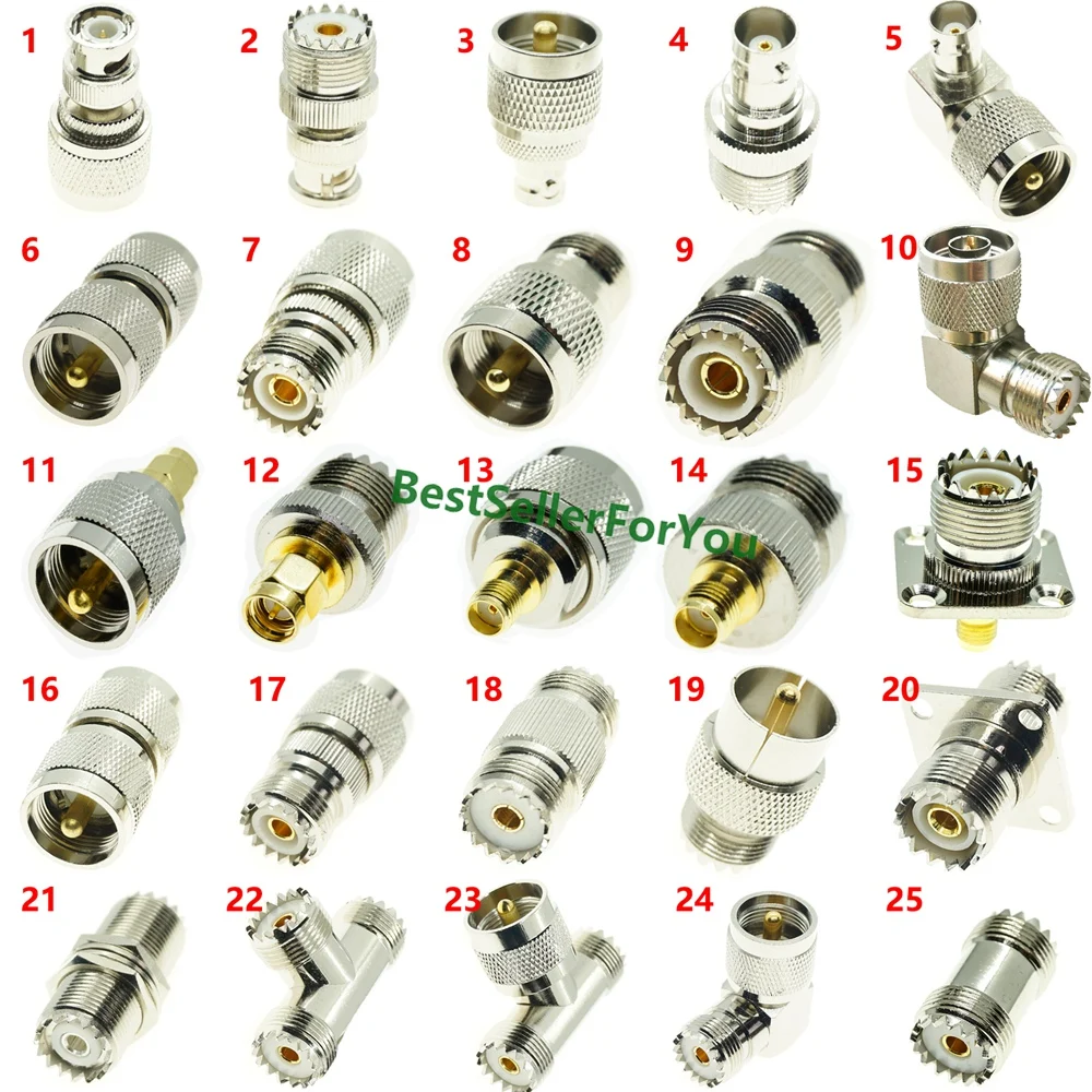 1 шт. UHF SO 239 переходник с rf разъемом на BNC N SMA SO239 PL259 гнездовой разъем для мужчин и
