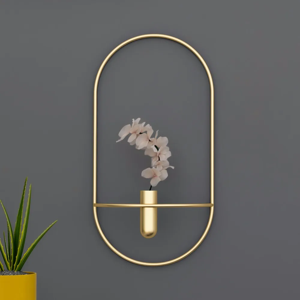 3D Metal Candle Holder Geometric Round Candlestick Wall Mounted Crafts Wedding Table Home Deco Party Festival Decoration Gifts