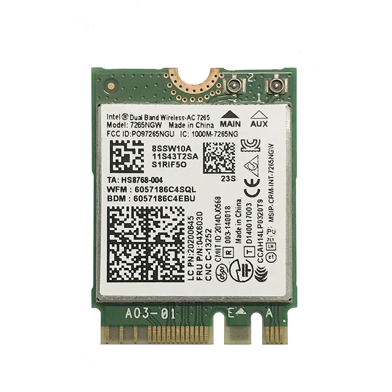 Специальная версия для беспроводной сети Intel 2 4G и 7265-AC 7265NGW 802.11ACb/g/n BT4.0 NGFF