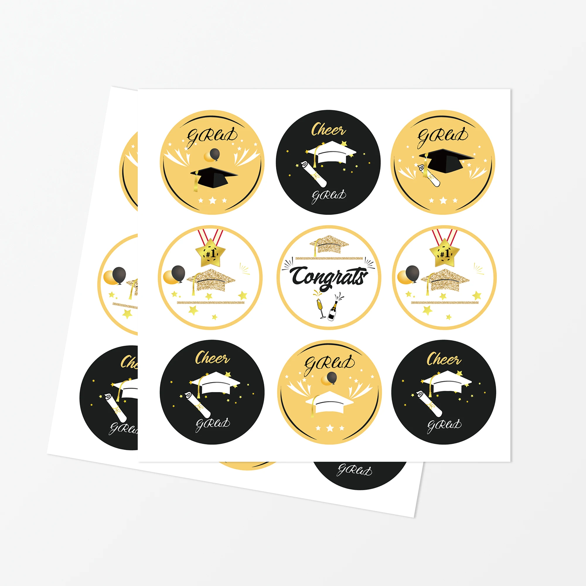 

12pcs Graduation Party Candy Gifts Bags with Congratulate Grad Stickers for Party Decoration Paper Gift Packaging