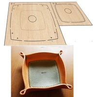 diy leather craft small tray plate die cutting knife mold metal hollowed punch tool 2pcsset