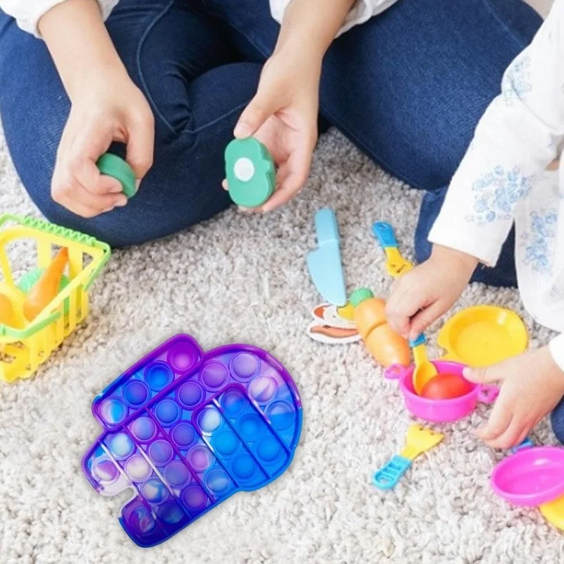 

Among Us Push Pops Bubble Sensory Toy Autism Needs Adult Child Funny Popit Anti-stress PopIt Fidget Stress Reliver Toys