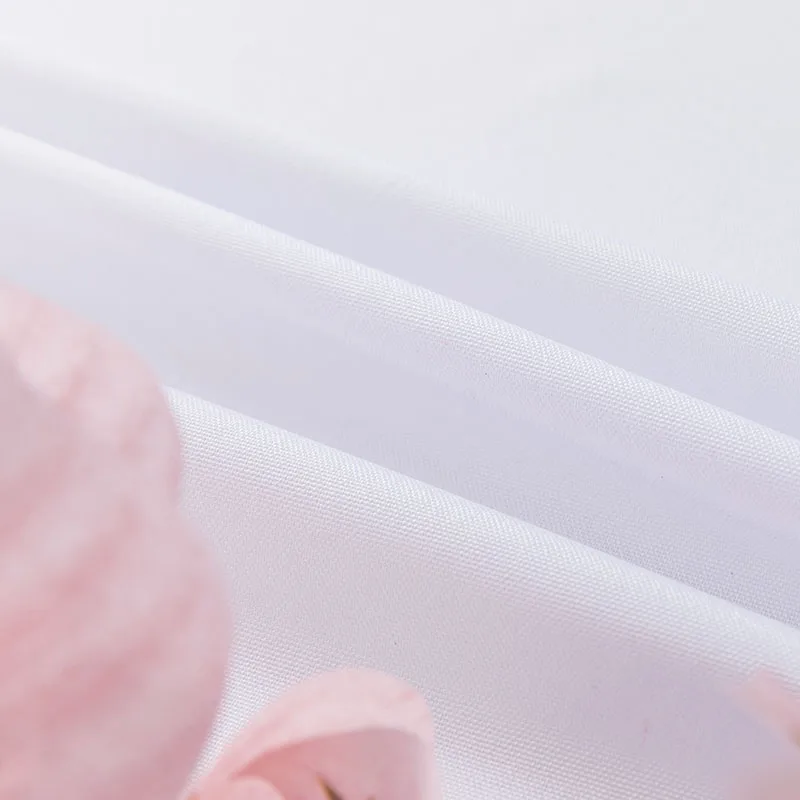 Белый полиэстер прямоугольник Скатерти плотная покрытие стола для свадьбы