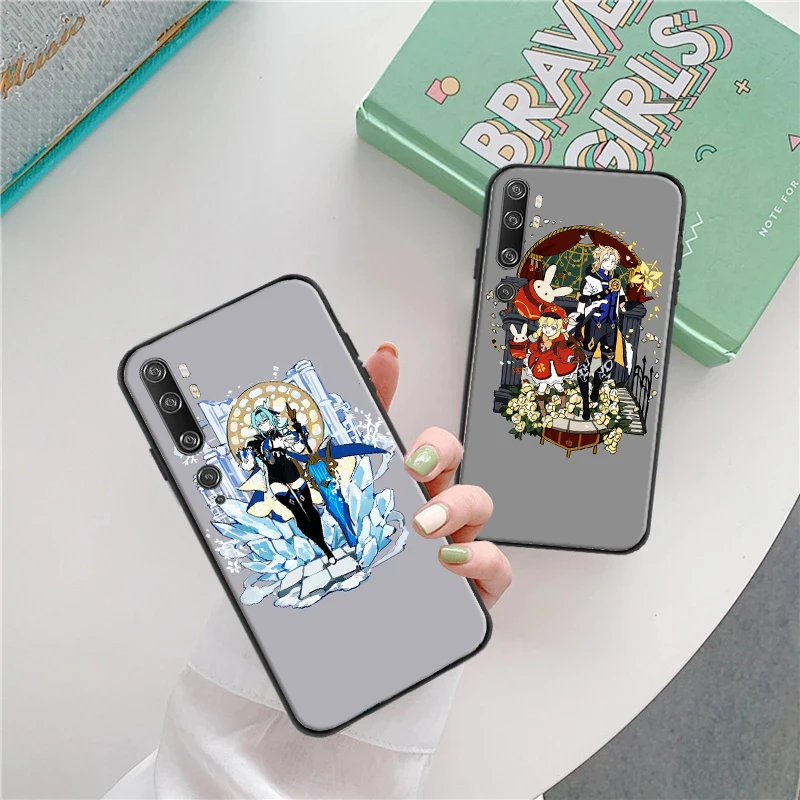 

Genshin Impact Anime Silicone Case Coque For Xiaomi CC9 CC9e 10S 10 Pro Lite 11 11 Lite Pro Ultra Note 10 Soft Phone Shell Cover
