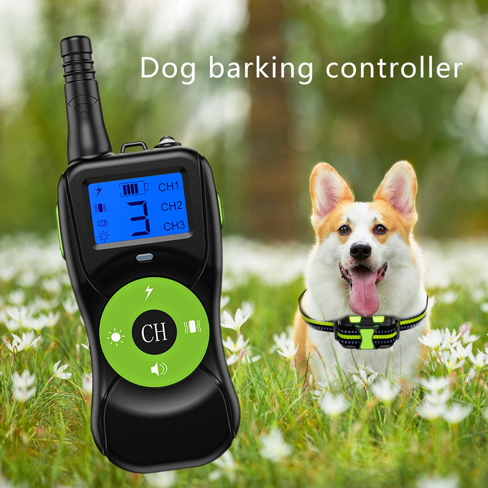 

Dog Training Collar Waterproof Portable Remote Trainers Receiver Sound Vibration Shock and Light Training Modes Support Training