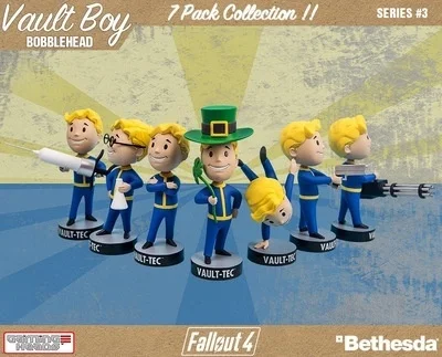 7 шт набор Gaming Heads Фоллаут 4 хранилище для мальчиков 2 го поколения и Bobbleheads серии