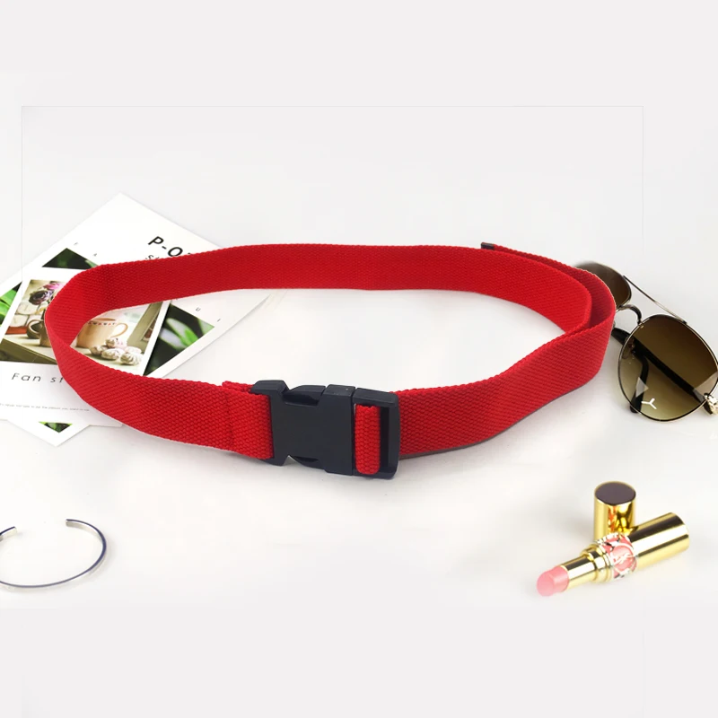 Мужская и женская унисекс Обычная лямка хлопок Холщовый ремень с металлической