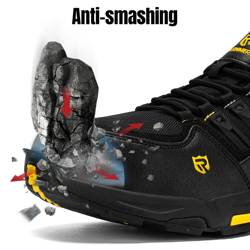 LARNMERN/Мужская Рабочая безопасная обувь со стальным носком легкая дышащая