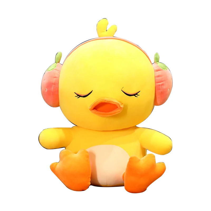 35 см маленькая Желтая утка плюшевые детские игрушки куклы мягкие милые наушники