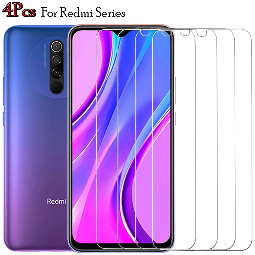 

4PCS Tempered Glass For Xiaomi Redmi 9 9C 9A Screen Protector On Redmi 5 plus 4x 6 6A Protective Film On Redmi 8 8A 7 7A Glass