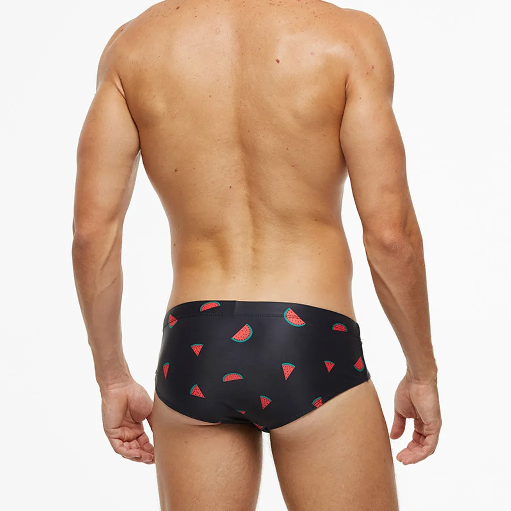 Мужская короткая одежда для плавания мужские плавки с фламинго бикини низкая