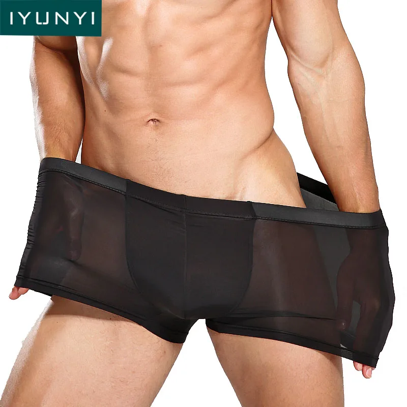 Нижнее белье IYUNYI мужское Бесшовные прозрачные дышащие боксеры|Мужские трусы