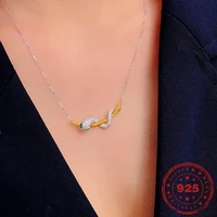 hoyon new luxury inlaid full diamond serpentine necklace canary yellow diamond style pendant s925 silver color jewelry