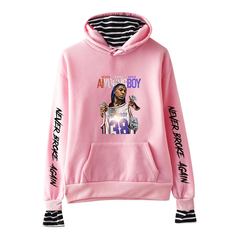 

YoungBoy Never Broke Again Hoodie Fake Two Piece Women's Hoodie Long Sleeve Sweatshirt Harajuku Streetwear Pullovers