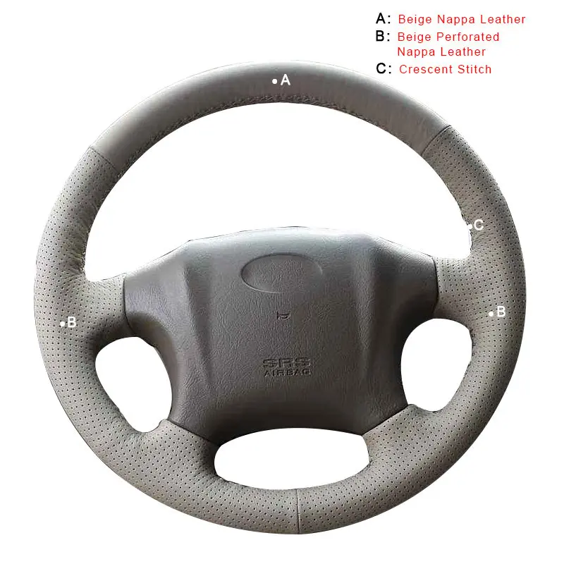 Top Layer Leather Автомобильная Оплетка на руль Крышка для hyundai Tucson 2005 2006 2007 2008 2009 2006- авто-Стайлинг интерьерные аксессуары - Название цвета: Top Layer Leather