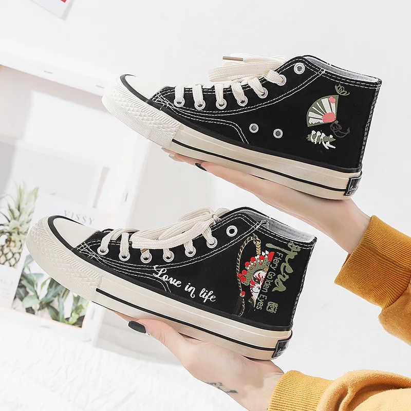 

New fashion women casual shoes all-match graffiti women's canvas shoes high-quality sports shoes fitness women running shoes