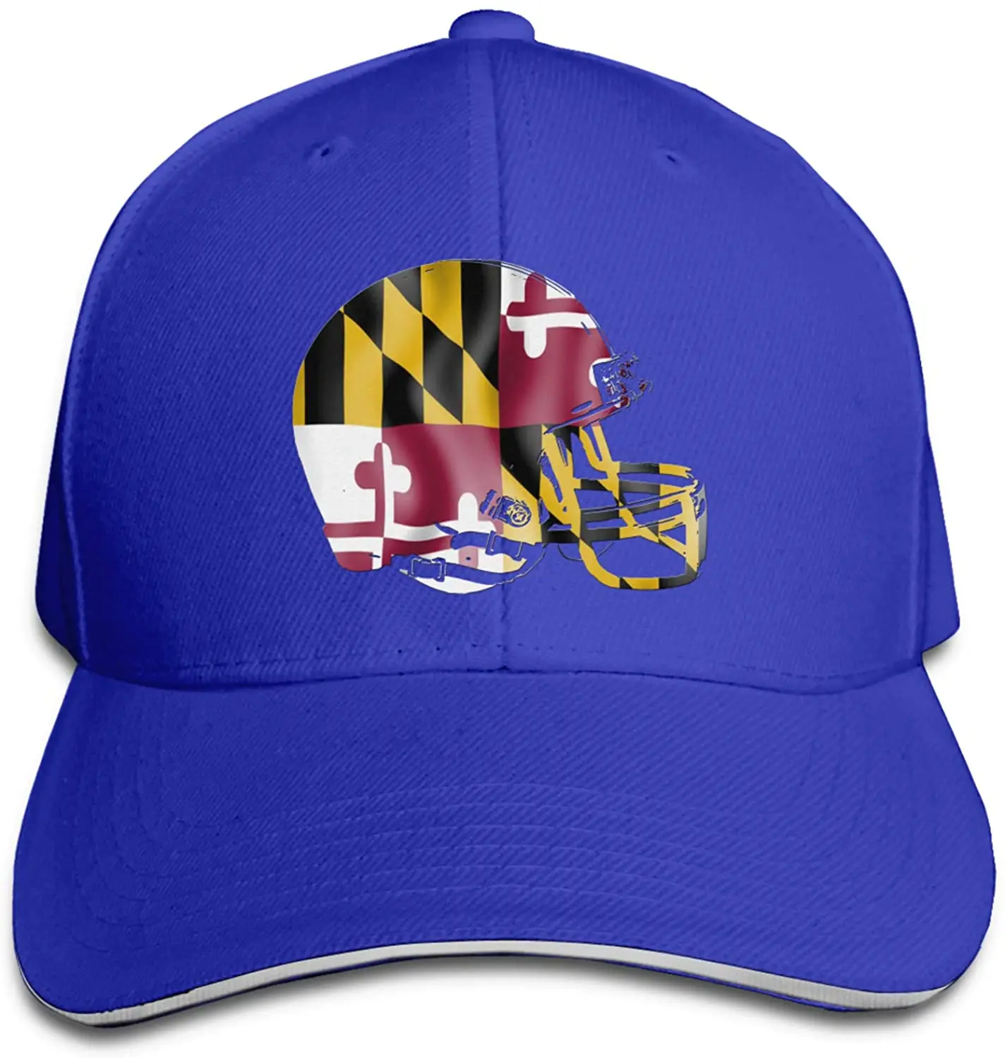 

Maryland State Flag Football Helmet Unisex Dad Hat Trucker Hats Baseball Hats Driver Adjustable Sun Cap