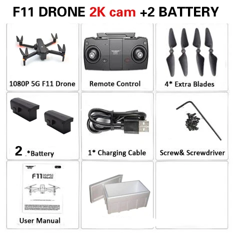 2battery 2K foam SJRC F11 Дрон с GPS с Wi-Fi FPV 1080 P/2 K камера бесщеточный Квадрокоптер 25 минут время полета управление жестами складной Дрон Vs CG033 - Цвет: 2battery 2K foam