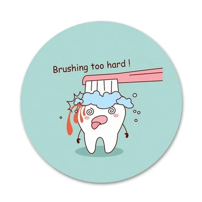 

58mm Wisdom Teeth Dentist Tooth LoveClear Icons Pins Badge Decoration Brooches Metal Badges For Backpack Decoration