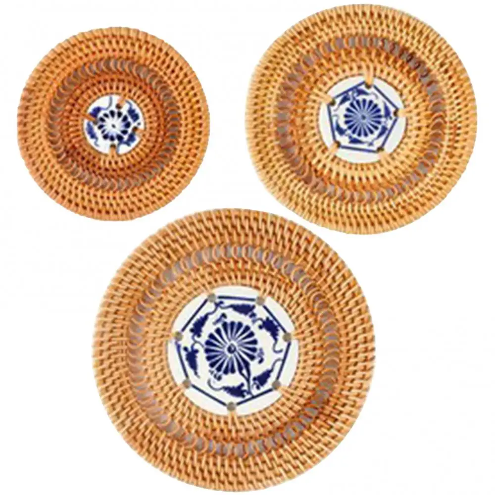 

60% Hot Sale Handmade Heat Insulation Bowl Tea Cup Plate Rattan Coaster Pad Kitchen Accessory