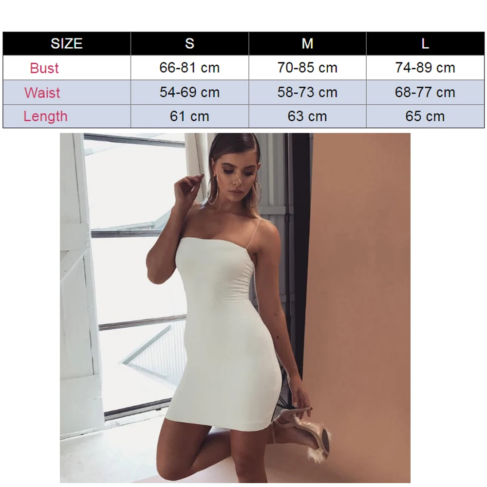 

feelycc Women Black Sexy Bodycon Summer Dress 2020 Strapless Spaghetti Strap Bandage Mini Dress Party Casual Basic Beach Dress