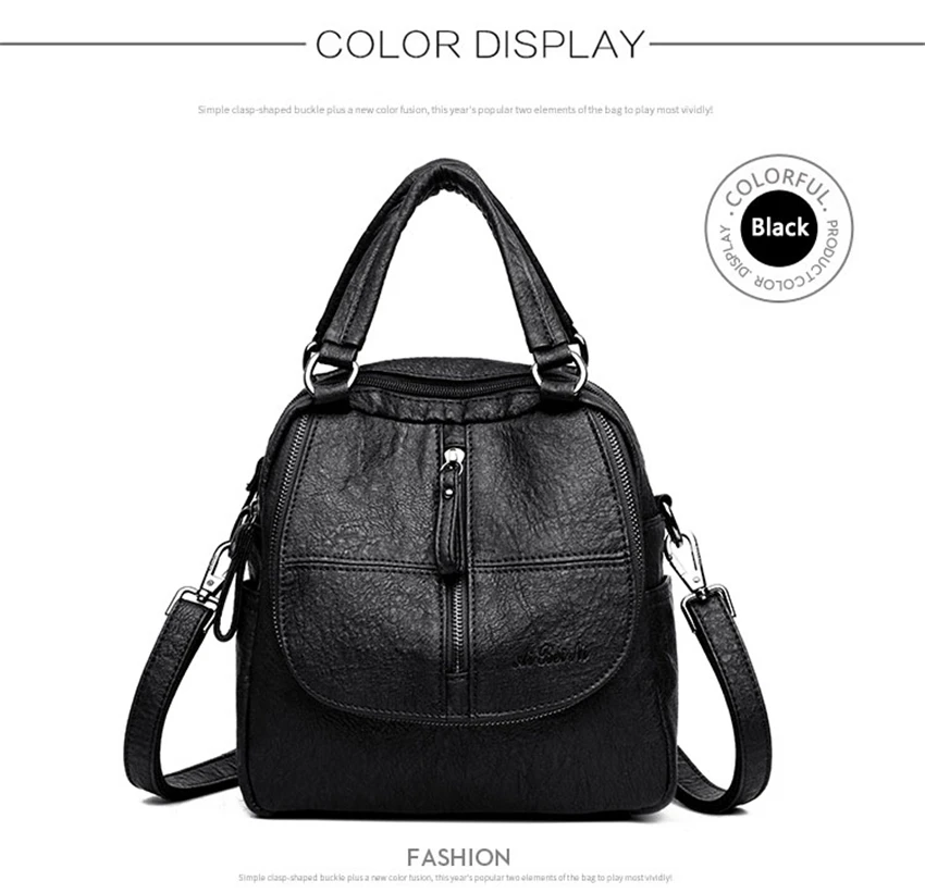 3 в 1 женские маленькие рюкзаки винтажные мягкие кожаные сумки на плечо для женщин Повседневный Женский походный рюкзак школьная сумка для девочек