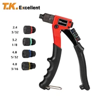 tools for home single hand manual convenient rivet gun with 4 sizes tool heads red rivets pop it tools guns