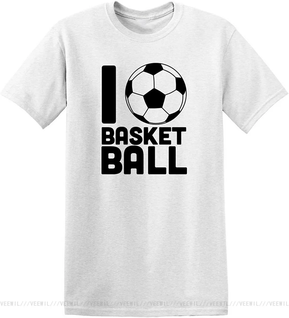 

I Heart баскетбольный футбол забавная Любовь Спорт веер саркастическая Мужская футболка для взрослых Мужская Женская Мужская футболка цифров...