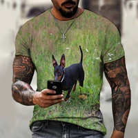 personalized t shirt 3d printing doberman t shirt malefemale cute dog clothes young summer fashion german shepherd t shirt
