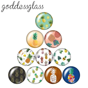 10 шт., круглые стеклянные кабошоны для кофе, фруктов, ананасов, пирожных, тортов, 12 мм18 мм20 мм25 мм