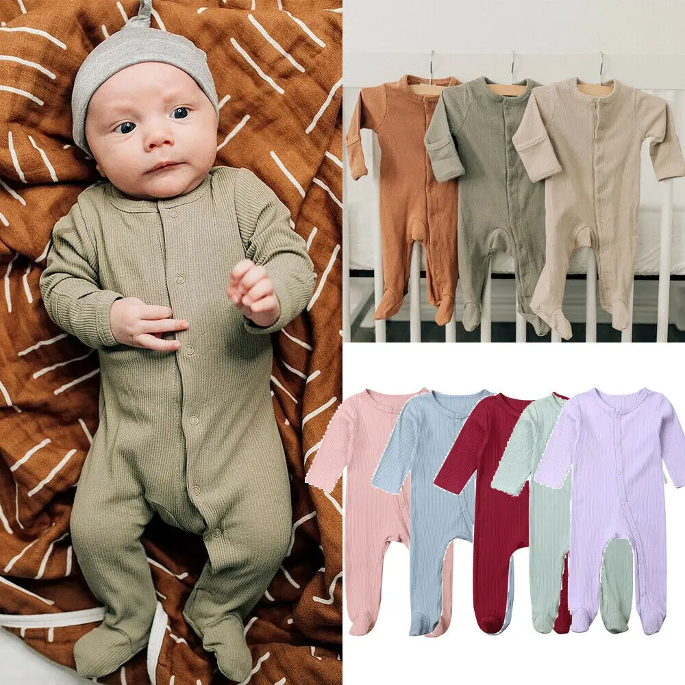 Детский комбинезон с длинным рукавом из хлопка|Ромперы| |