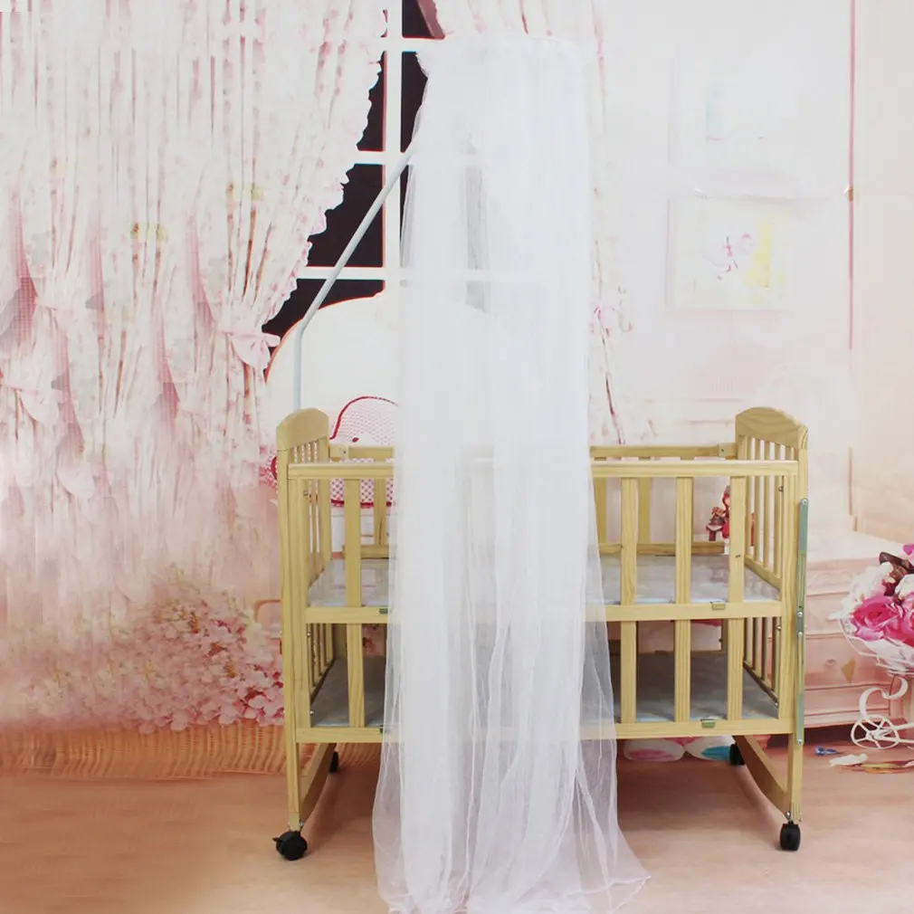 

OCDAY Baby Bedding Crib Summer Mosquito Net Portable Size Round Toddler Baby Bed Mosquito Mesh Hung Dome Curtain Net