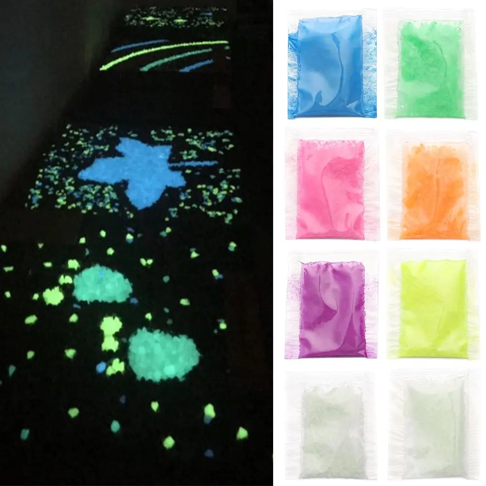 

Decorative Sand Stones Fish Tank Gravel Filling Sand Painting Road Landscaping Luminous Stone Glow in the Dark Home Decoration