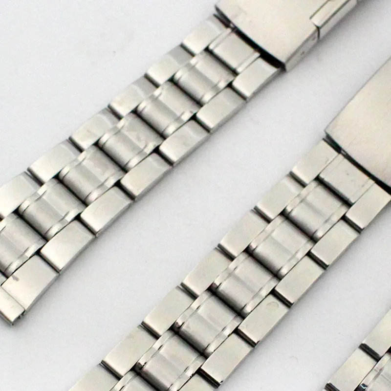 Ремешок для мужских и женских часов Серебристый браслет из нержавеющей стали с Т