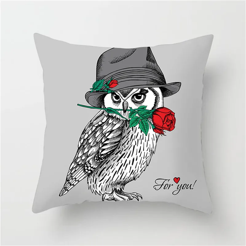 Fuwatacchi Animal Pillow Case Funny Style Cat Poppy Cushion Cover Home Decorative Square Frog Pillows For Sofa Car 2019 | Дом и сад