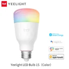 Оригинальная светодиодная умная лампа Yeelight E27, яркая, 10 Вт, лимонный цвет, 800 люмен, Wi-Fi, умная лампа Xio mi Home App, английская, сверхмощная