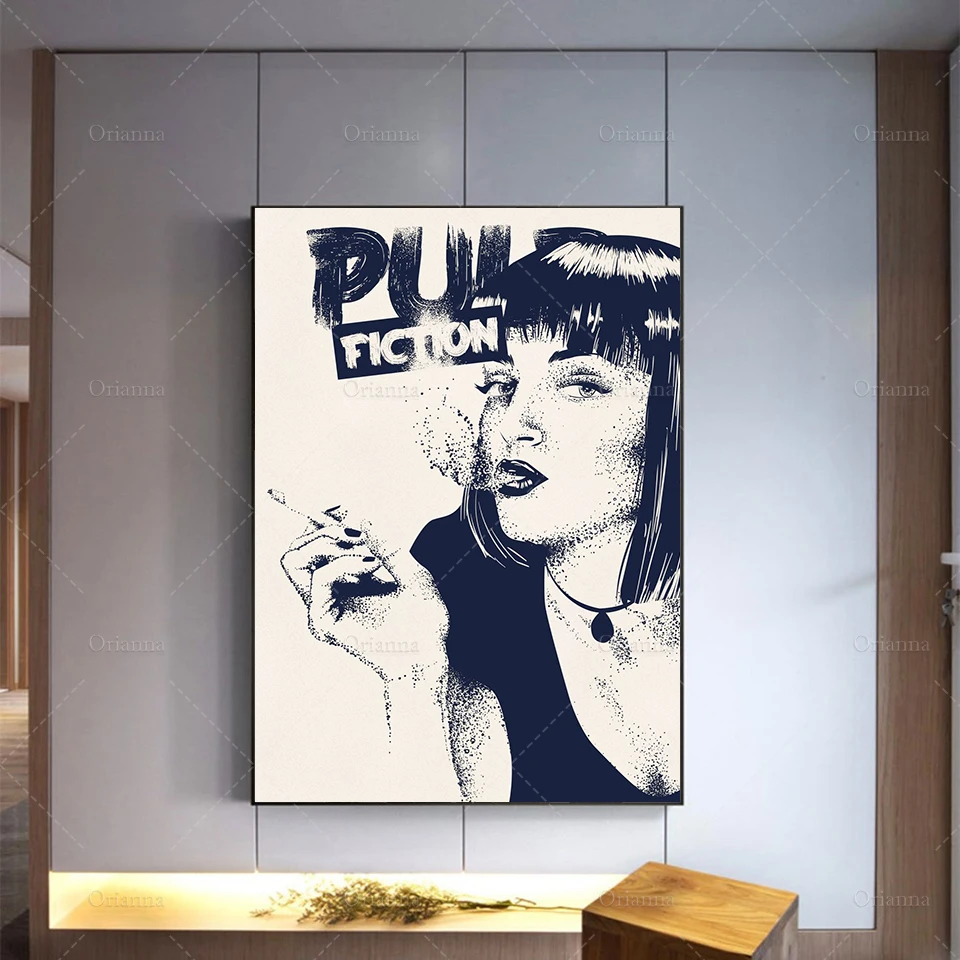 

Abstract Art Poster Pulp Fiction - Dotwork Alt Wall Art Canvas Decorative Prints Wall Painting Modular Pictures For Living Room